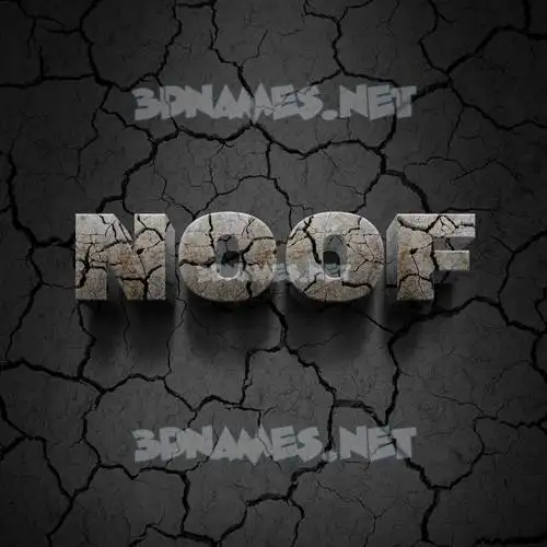 noof in Cracked Stone style - 3D name wallpaper noof in Cracked Stone style - 3D name wallpaper