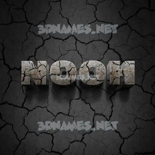 nooh in Cracked Stone style - 3D name wallpaper