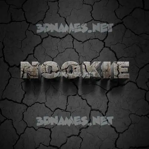 nookie in Cracked Stone style - 3D name wallpaper nookie in Cracked Stone style - 3D name wallpaper