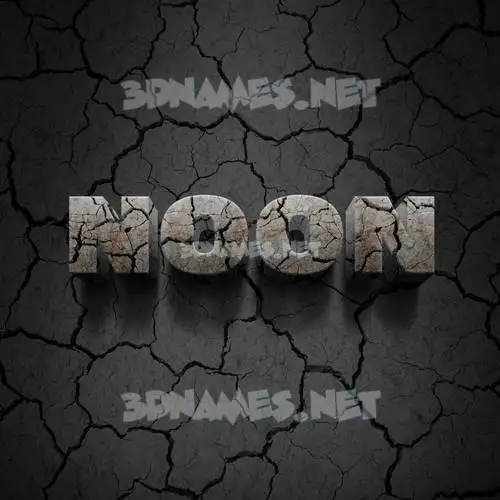 noon in Cracked Stone style - 3D name wallpaper noon in Cracked Stone style - 3D name wallpaper