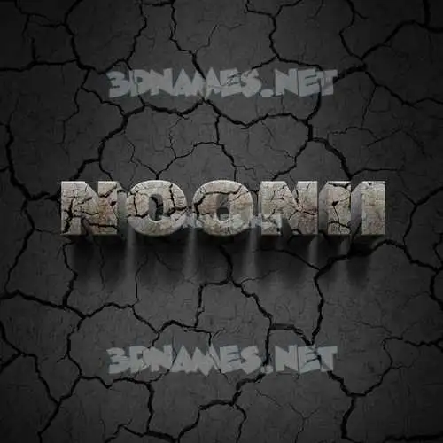 noonii in Cracked Stone style - 3D name wallpaper
