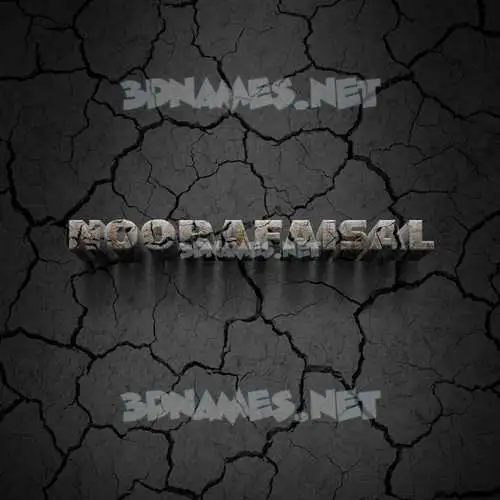 noorafaisal in Cracked Stone style - 3D name wallpaper noorafaisal in Cracked Stone style - 3D name wallpaper