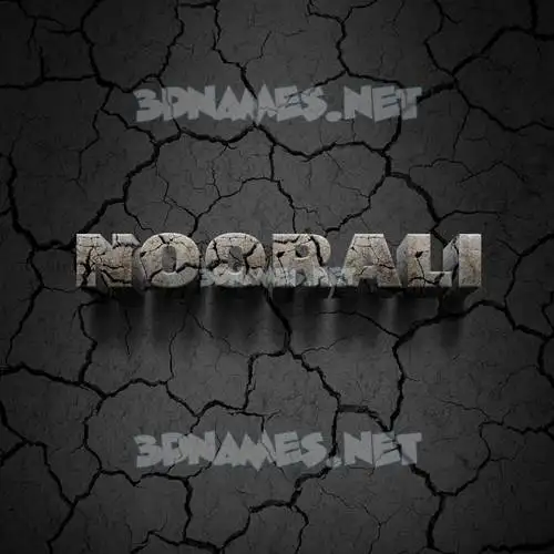 noorali in Cracked Stone style - 3D name wallpaper