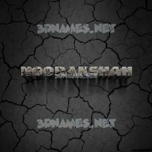 nooranshah in Cracked Stone style - 3D name wallpaper