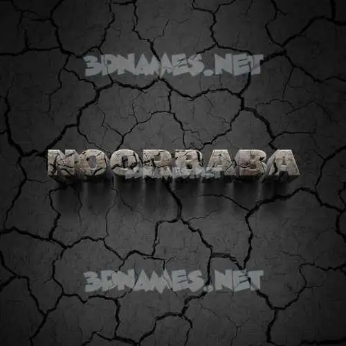 noorbaba in Cracked Stone style - 3D name wallpaper noorbaba in Cracked Stone style - 3D name wallpaper