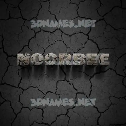noorbee in Cracked Stone style - 3D name wallpaper