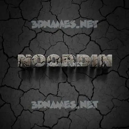 noordin in Cracked Stone style - 3D name wallpaper