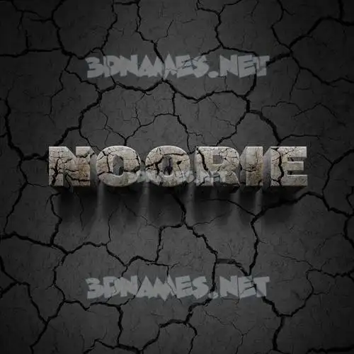 noorie in Cracked Stone style - 3D name wallpaper