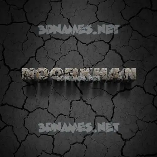 noorkhan in Cracked Stone style - 3D name wallpaper noorkhan in Cracked Stone style - 3D name wallpaper
