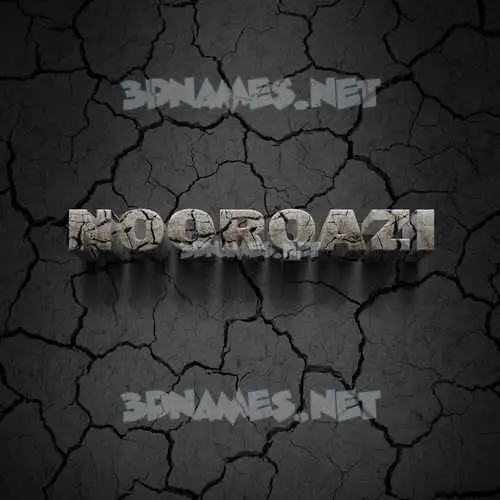noorqazi in Cracked Stone style - 3D name wallpaper noorqazi in Cracked Stone style - 3D name wallpaper