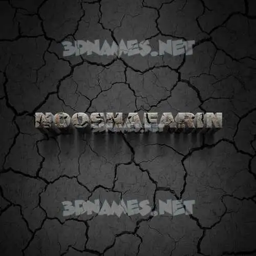 nooshafarin in Cracked Stone style - 3D name wallpaper