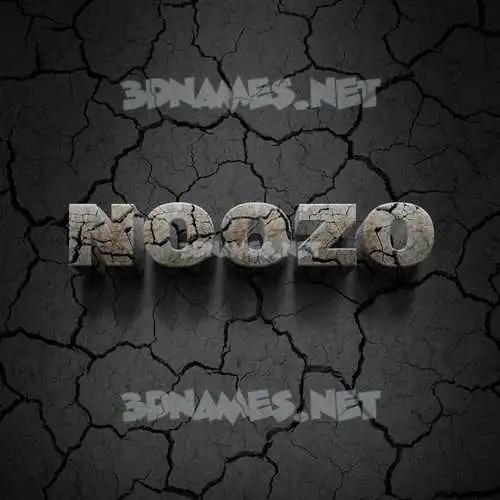 noozo in Cracked Stone style - 3D name wallpaper noozo in Cracked Stone style - 3D name wallpaper