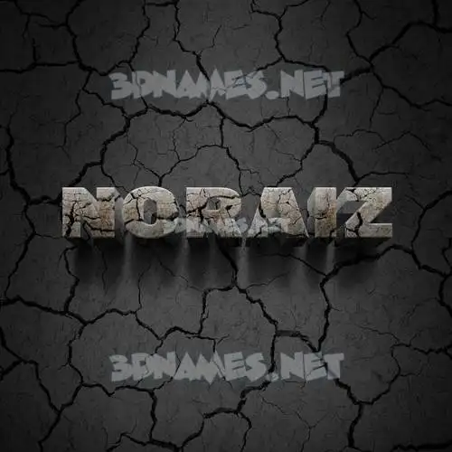 noraiz in Cracked Stone style - 3D name wallpaper
