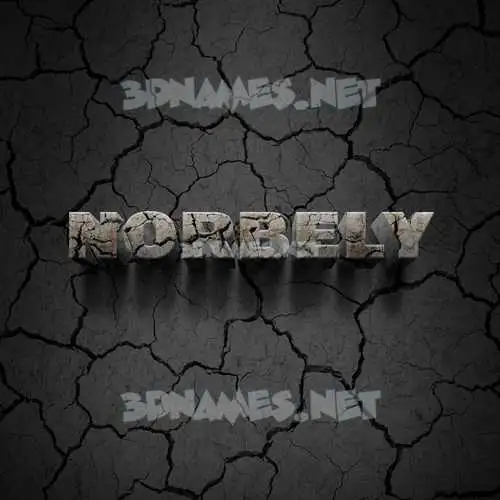 norbely in Cracked Stone style - 3D name wallpaper