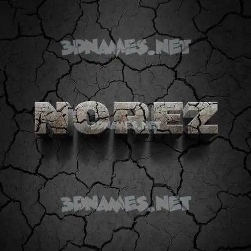norez in Cracked Stone style - 3D name wallpaper norez in Cracked Stone style - 3D name wallpaper