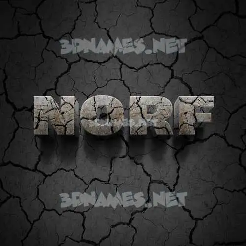 norf in Cracked Stone style - 3D name wallpaper norf in Cracked Stone style - 3D name wallpaper