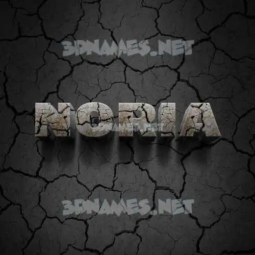 noria in Cracked Stone style - 3D name wallpaper noria in Cracked Stone style - 3D name wallpaper