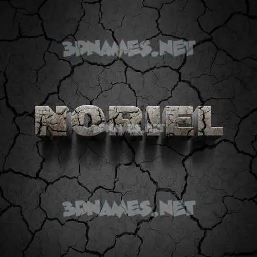 noriel in Cracked Stone style - 3D name wallpaper