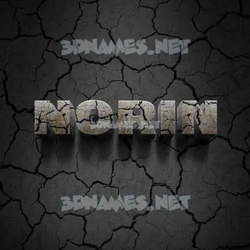 norin in Cracked Stone style - 3D name wallpaper