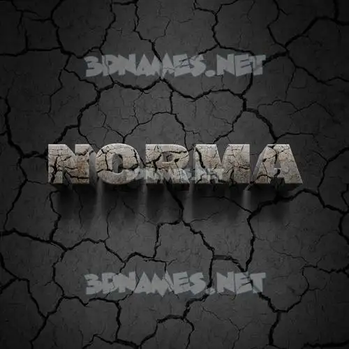 norma in Cracked Stone style - 3D name wallpaper