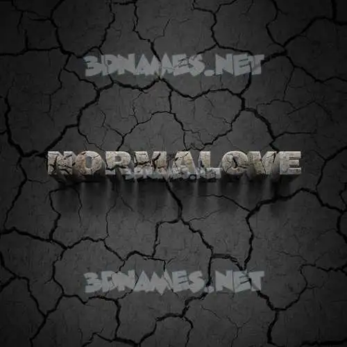 normalove in Cracked Stone style - 3D name wallpaper