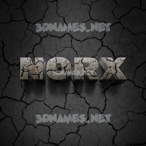 norx in Cracked Stone style - 3D name wallpaper norx in Cracked Stone style - 3D name wallpaper