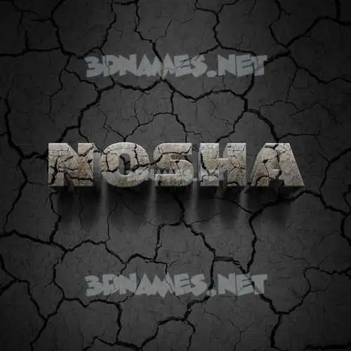 nosha in Cracked Stone style - 3D name wallpaper nosha in Cracked Stone style - 3D name wallpaper