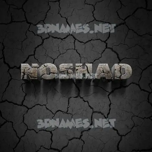 noshad in Cracked Stone style - 3D name wallpaper