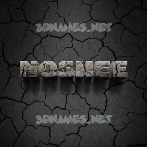noshee in Cracked Stone style - 3D name wallpaper noshee in Cracked Stone style - 3D name wallpaper