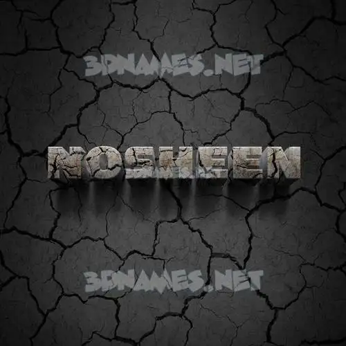 nosheen in Cracked Stone style - 3D name wallpaper nosheen in Cracked Stone style - 3D name wallpaper