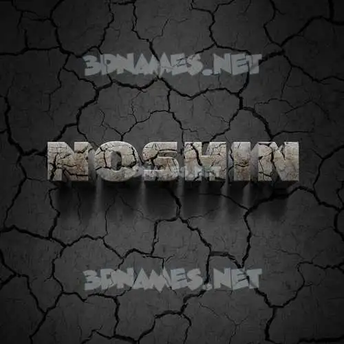 noshin in Cracked Stone style - 3D name wallpaper noshin in Cracked Stone style - 3D name wallpaper