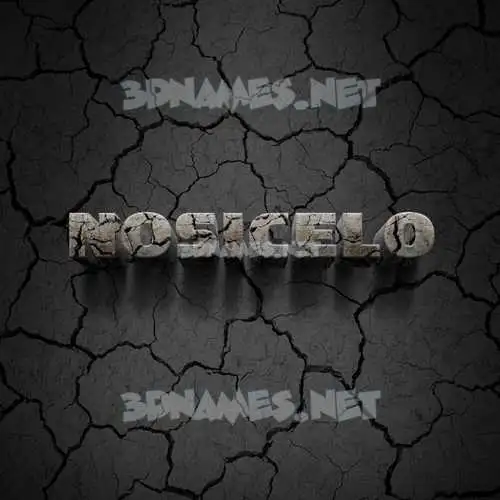 nosicelo in Cracked Stone style - 3D name wallpaper