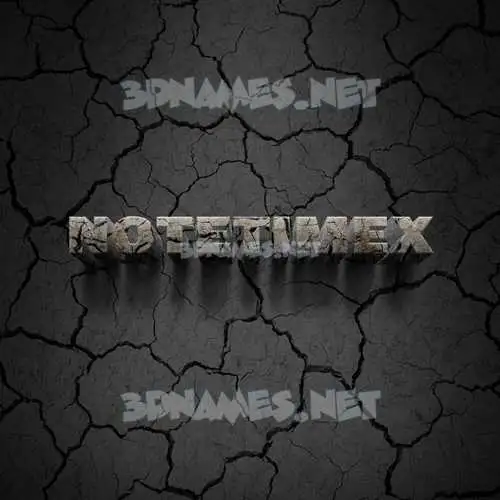 notetimex in Cracked Stone style - 3D name wallpaper