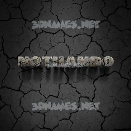 nothando in Cracked Stone style - 3D name wallpaper nothando in Cracked Stone style - 3D name wallpaper