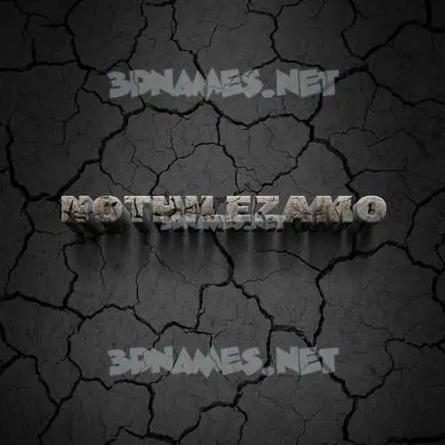 nothilezamo in Cracked Stone style - 3D name wallpaper