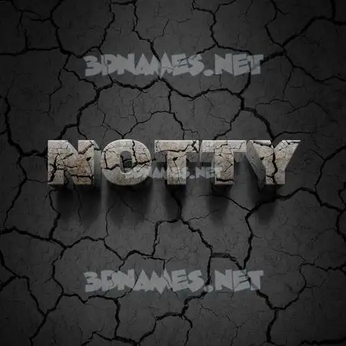notty in Cracked Stone style - 3D name wallpaper notty in Cracked Stone style - 3D name wallpaper