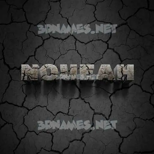 noueah in Cracked Stone style - 3D name wallpaper noueah in Cracked Stone style - 3D name wallpaper