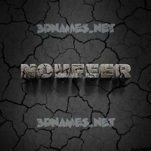 noufeer in Cracked Stone style - 3D name wallpaper noufeer in Cracked Stone style - 3D name wallpaper
