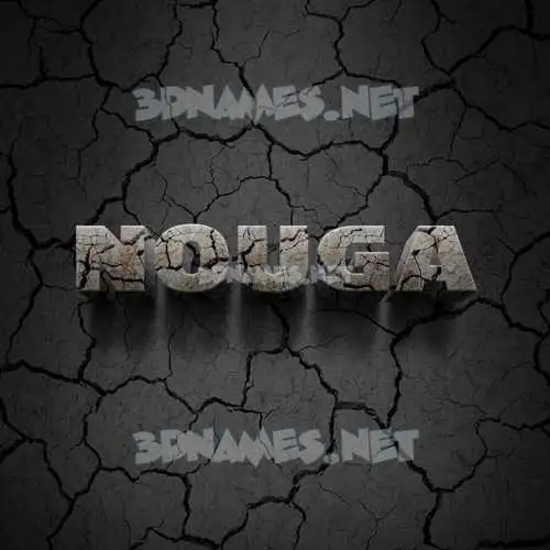 nouga in Cracked Stone style - 3D name wallpaper nouga in Cracked Stone style - 3D name wallpaper
