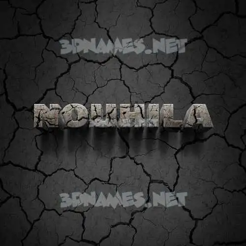nouhila in Cracked Stone style - 3D name wallpaper nouhila in Cracked Stone style - 3D name wallpaper