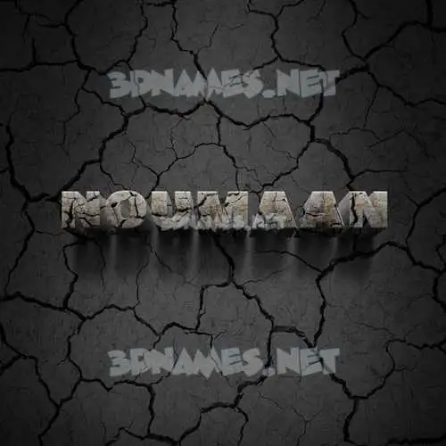 noumaan in Cracked Stone style - 3D name wallpaper noumaan in Cracked Stone style - 3D name wallpaper