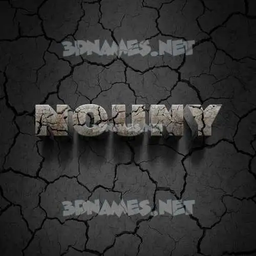 nouny in Cracked Stone style - 3D name wallpaper nouny in Cracked Stone style - 3D name wallpaper
