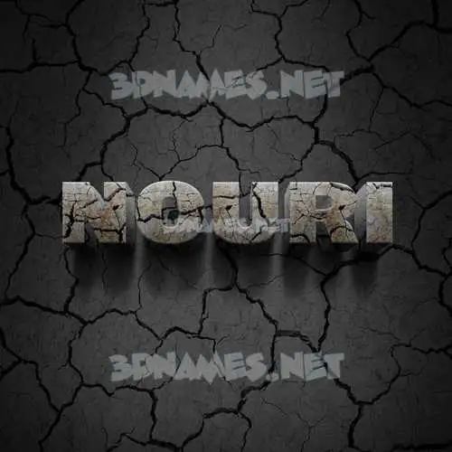 nouri in Cracked Stone style - 3D name wallpaper nouri in Cracked Stone style - 3D name wallpaper