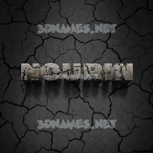 nourin in Cracked Stone style - 3D name wallpaper