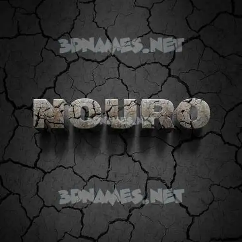 nouro in Cracked Stone style - 3D name wallpaper nouro in Cracked Stone style - 3D name wallpaper