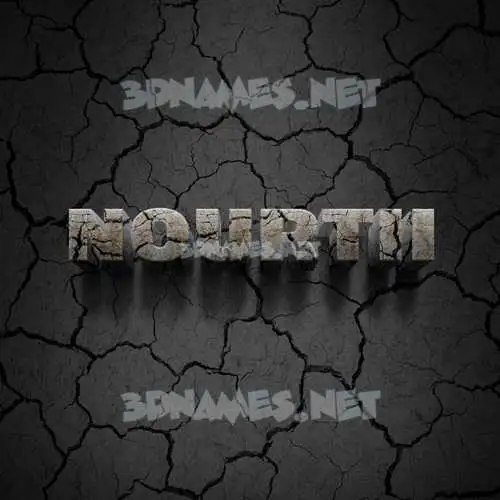 nourtii in Cracked Stone style - 3D name wallpaper nourtii in Cracked Stone style - 3D name wallpaper