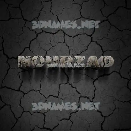 nourzad in Cracked Stone style - 3D name wallpaper nourzad in Cracked Stone style - 3D name wallpaper