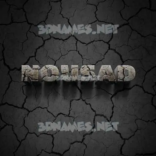 nousad in Cracked Stone style - 3D name wallpaper nousad in Cracked Stone style - 3D name wallpaper