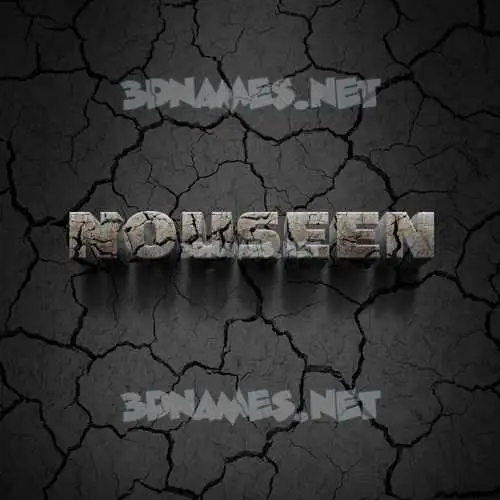 nouseen in Cracked Stone style - 3D name wallpaper nouseen in Cracked Stone style - 3D name wallpaper