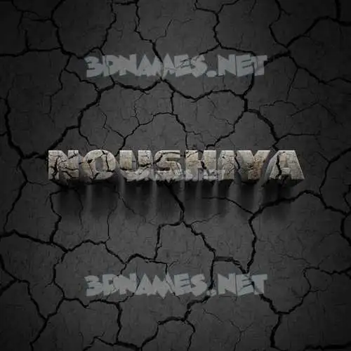 noushiya in Cracked Stone style - 3D name wallpaper noushiya in Cracked Stone style - 3D name wallpaper